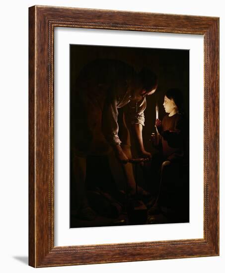 Saint Joseph the Carpenter, 1642-Georges de La Tour-Framed Giclee Print