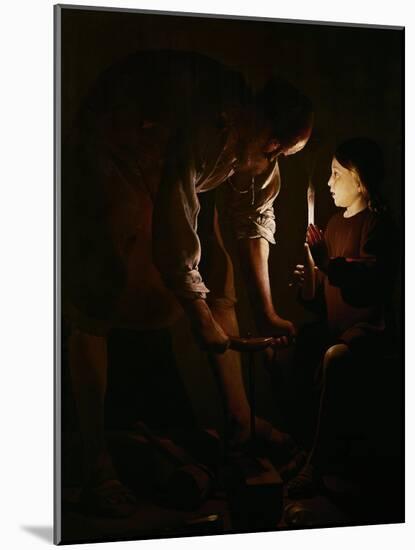 Saint Joseph the Carpenter, 1642-Georges de La Tour-Mounted Giclee Print