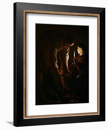 Saint Joseph the Carpenter, 1642-Georges de La Tour-Framed Giclee Print