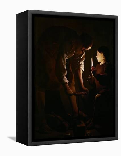 Saint Joseph the Carpenter, 1642-Georges de La Tour-Framed Premier Image Canvas