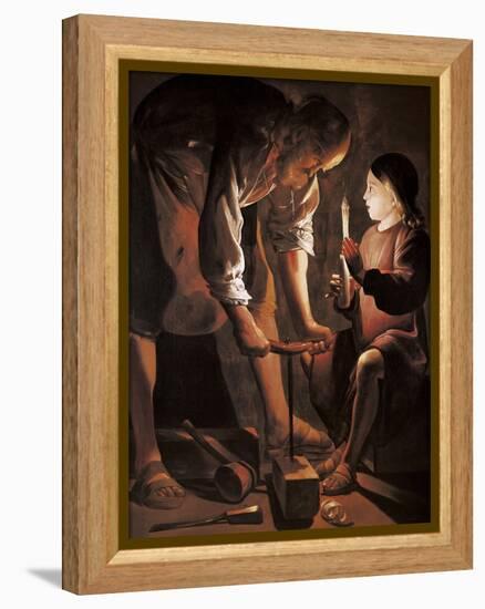 Saint Joseph the Carpenter-Georges de La Tour-Framed Stretched Canvas