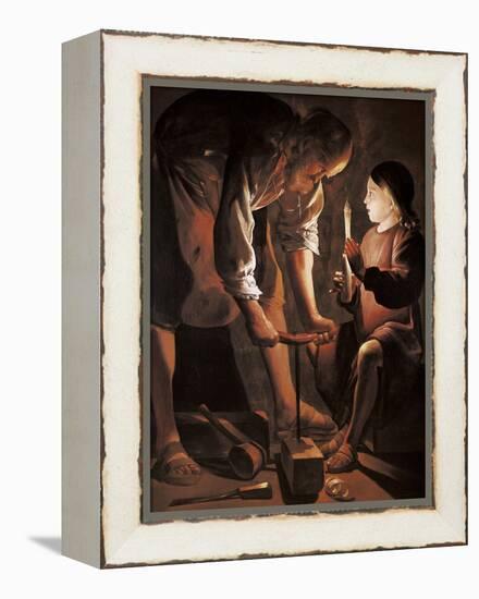 Saint Joseph the Carpenter-Georges de La Tour-Framed Stretched Canvas