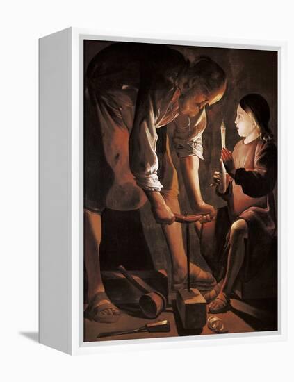 Saint Joseph the Carpenter-Georges de La Tour-Framed Stretched Canvas