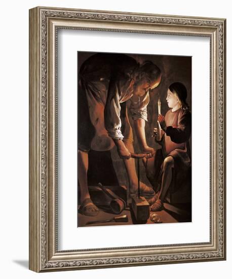 Saint Joseph the Carpenter-Georges de La Tour-Framed Art Print