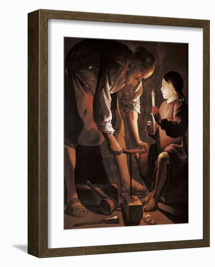 Saint Joseph the Carpenter-Georges de La Tour-Framed Art Print