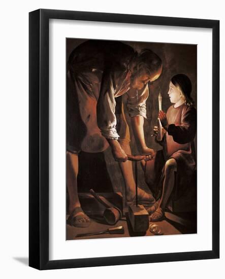 Saint Joseph the Carpenter-Georges de La Tour-Framed Art Print