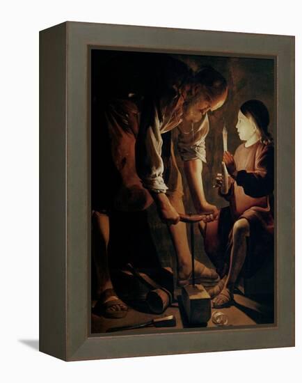 Saint Joseph, the Carpenter-Georges de La Tour-Framed Premier Image Canvas