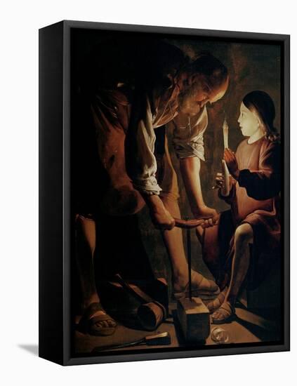 Saint Joseph, the Carpenter-Georges de La Tour-Framed Premier Image Canvas