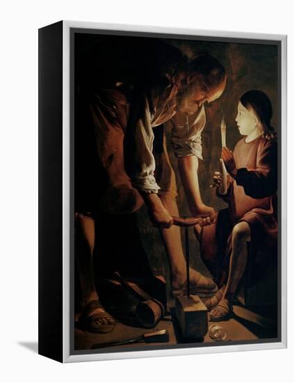 Saint Joseph, the Carpenter-Georges de La Tour-Framed Premier Image Canvas