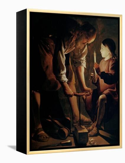 Saint Joseph, the Carpenter-Georges de La Tour-Framed Premier Image Canvas