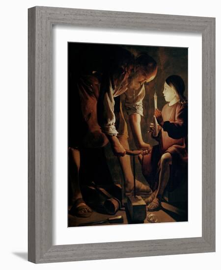 Saint Joseph, the Carpenter-Georges de La Tour-Framed Giclee Print