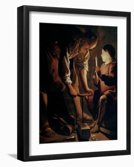 Saint Joseph, the Carpenter-Georges de La Tour-Framed Giclee Print