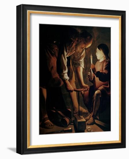 Saint Joseph, the Carpenter-Georges de La Tour-Framed Giclee Print