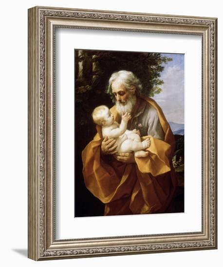 Saint Joseph with Infant Christ, 1620S-Guido Reni-Framed Giclee Print