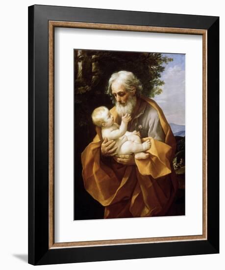 Saint Joseph with Infant Christ, 1620S-Guido Reni-Framed Giclee Print