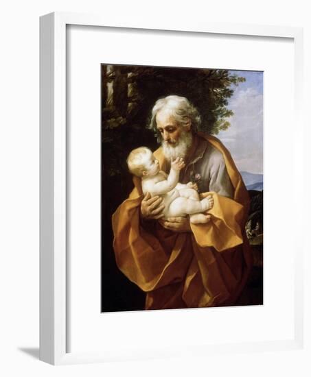 Saint Joseph with Infant Christ, 1620S-Guido Reni-Framed Giclee Print