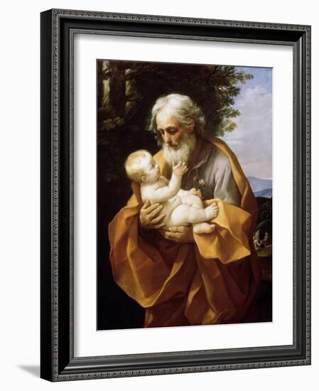 Saint Joseph with Infant Christ, 1620S-Guido Reni-Framed Giclee Print