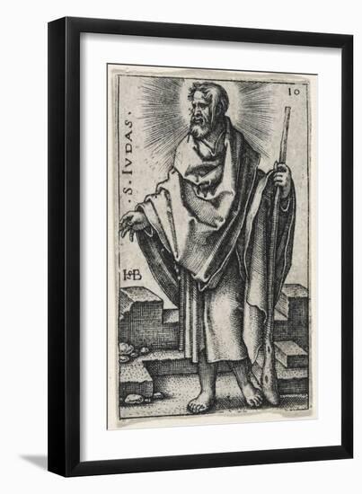Saint Jude Thaddeus, 1541-46 (Engraving)-Hans Sebald Beham-Framed Giclee Print