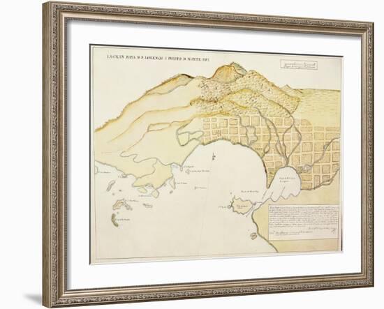 Saint Lawrence Bay and Monterey Harbor, California-null-Framed Giclee Print