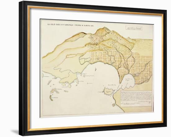 Saint Lawrence Bay and Monterey Harbor, California-null-Framed Giclee Print