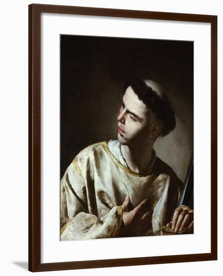 Saint Lawrence-Bernardo Cavallino-Framed Giclee Print