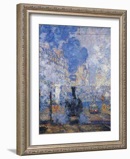 Saint Lazare Station, 1877-Claude Monet-Framed Giclee Print