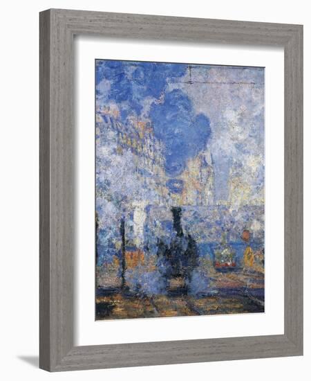 Saint Lazare Station, 1877-Claude Monet-Framed Giclee Print