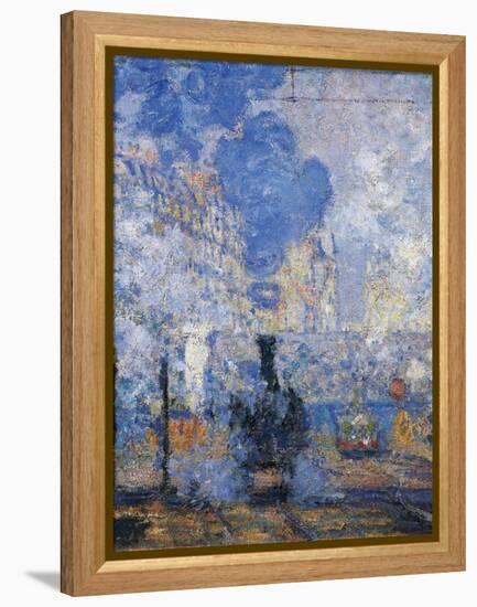 Saint Lazare Station, 1877-Claude Monet-Framed Premier Image Canvas