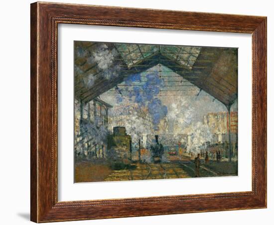 Saint-lazare Station, 1877-Claude Monet-Framed Giclee Print