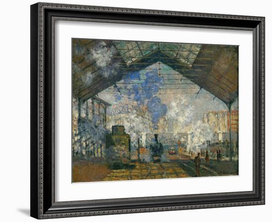 Saint-lazare Station, 1877-Claude Monet-Framed Giclee Print