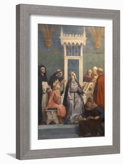 Saint Louis enseigné par sa mère-Alexandre Cabanel-Framed Giclee Print