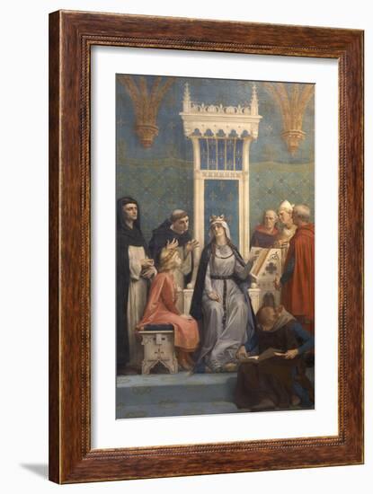 Saint Louis enseigné par sa mère-Alexandre Cabanel-Framed Giclee Print