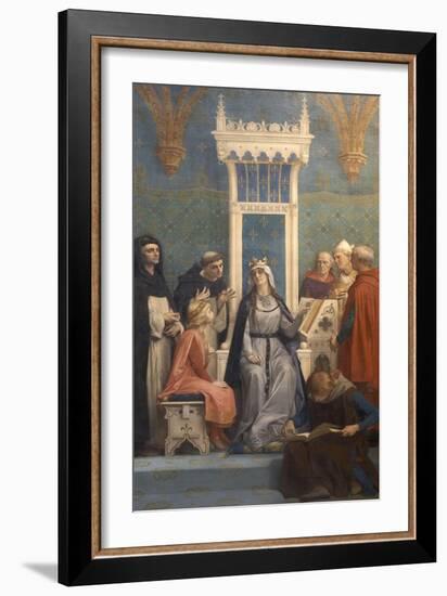 Saint Louis enseigné par sa mère-Alexandre Cabanel-Framed Giclee Print