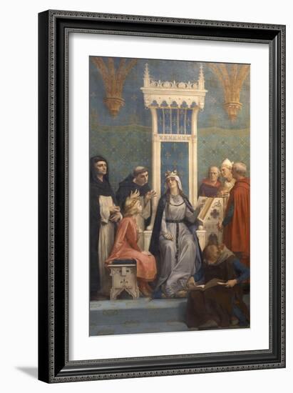 Saint Louis enseigné par sa mère-Alexandre Cabanel-Framed Giclee Print