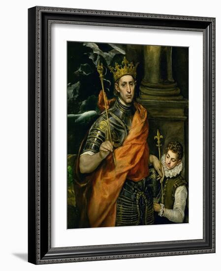 Saint Louis, King of France, and a Pageboy-El Greco-Framed Giclee Print