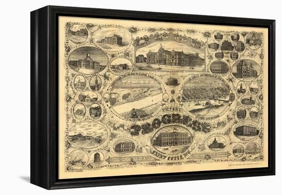 Saint Louis, Missouri - Panoramic Map-Lantern Press-Framed Stretched Canvas