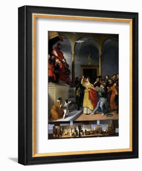 Saint Lucia in Front of the Court-Lorenzo Lotto-Framed Art Print