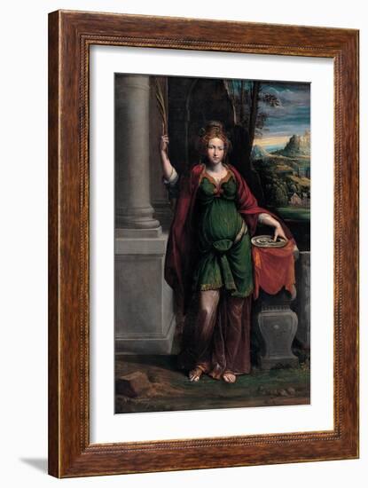 Saint Lucy, 1535-1540-Benvenuto Tisi Da Garofalo-Framed Giclee Print