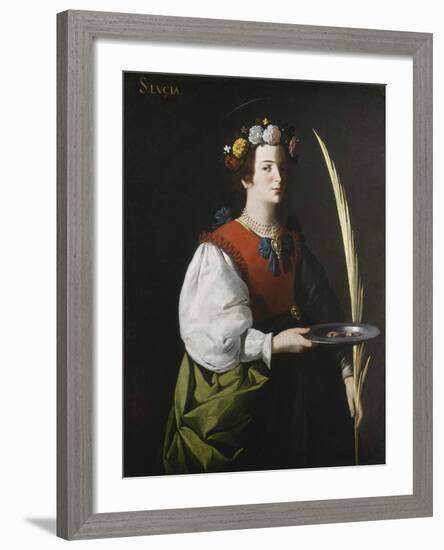 Saint Lucy, C.1625-1630-Francisco de Zurbarán-Framed Giclee Print