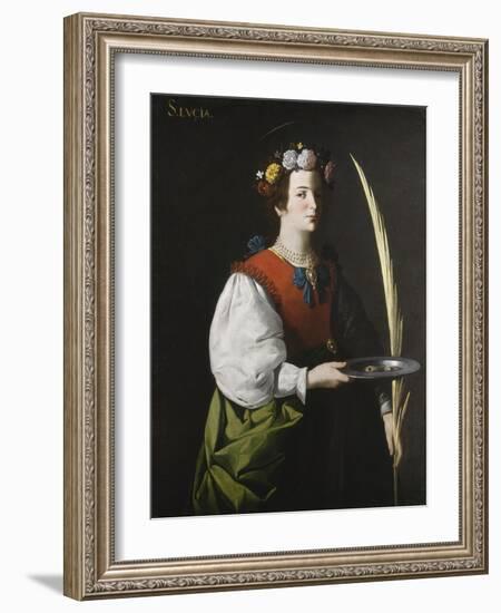 Saint Lucy, C.1625-1630-Francisco de Zurbarán-Framed Giclee Print