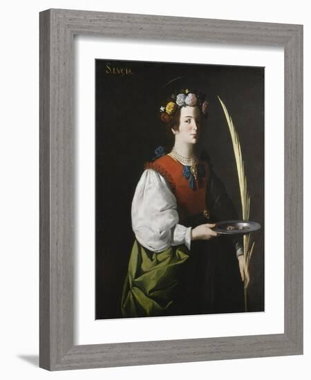 Saint Lucy, C.1625-1630-Francisco de Zurbarán-Framed Giclee Print