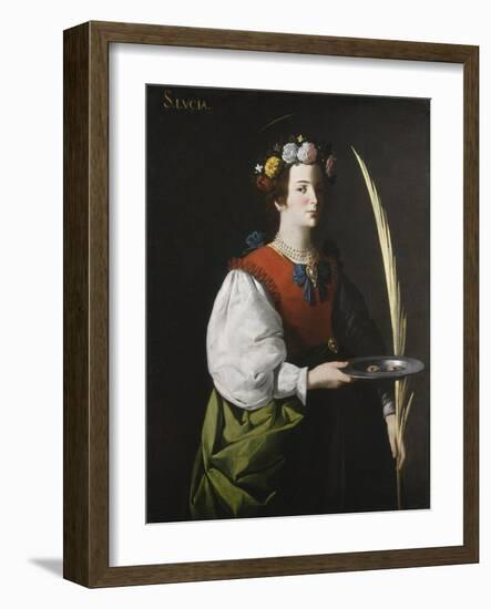 Saint Lucy, C.1625-1630-Francisco de Zurbarán-Framed Giclee Print