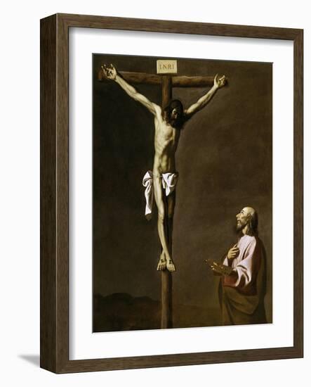 Saint Luke as a Painter, before Christ on the Cross, 1650-Francisco de Zurbarán-Framed Giclee Print