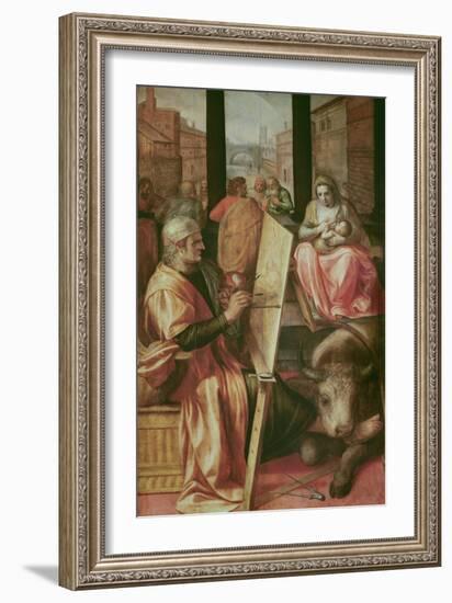 Saint Luke Painting the Virgin Mary-Frans Floris-Framed Giclee Print