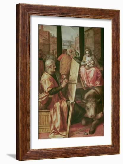 Saint Luke Painting the Virgin Mary-Frans Floris-Framed Giclee Print