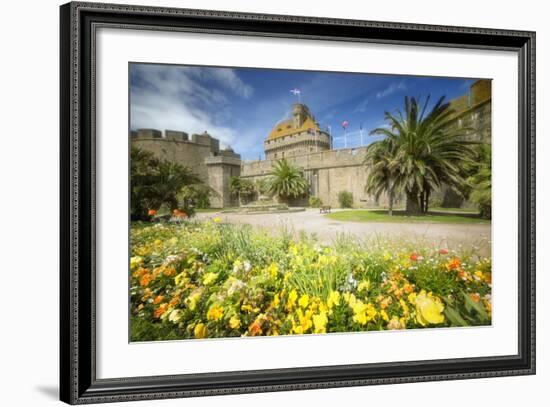 Saint Malo Castle In Bretagne-Philippe Manguin-Framed Photographic Print