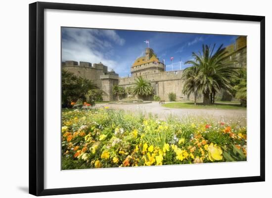 Saint Malo Castle In Bretagne-Philippe Manguin-Framed Photographic Print