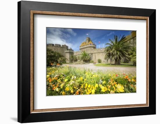 Saint Malo Castle In Bretagne-Philippe Manguin-Framed Photographic Print