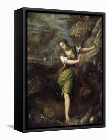 Saint Margaret, C. 1565-Titian (Tiziano Vecelli)-Framed Premier Image Canvas