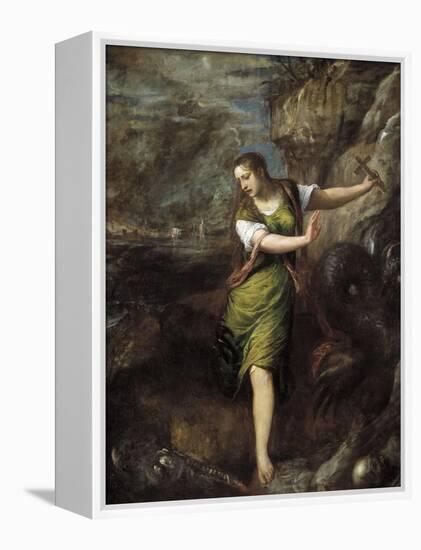 Saint Margaret, C. 1565-Titian (Tiziano Vecelli)-Framed Premier Image Canvas